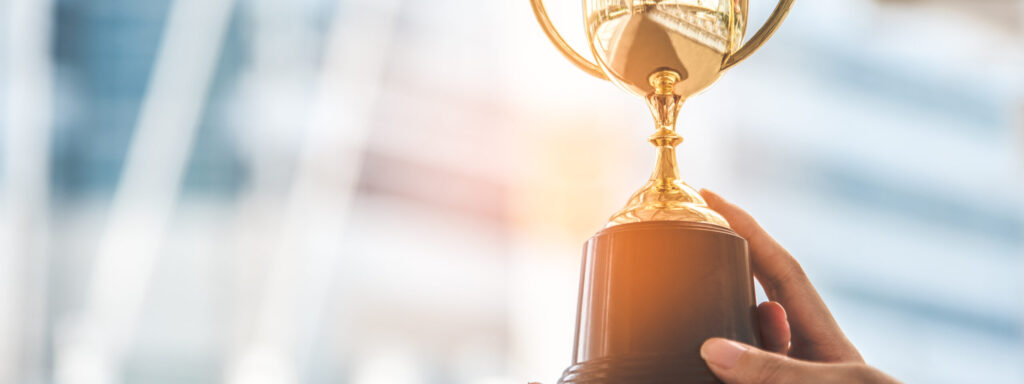 Agfinity champion golden trophy